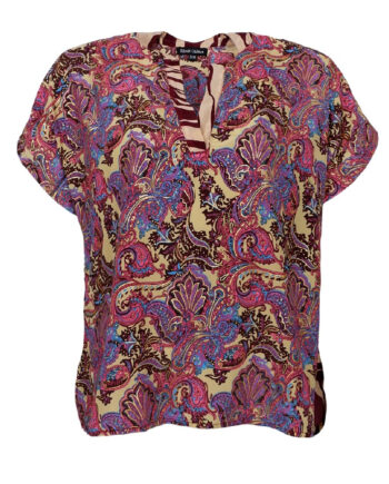 Black Colour Bluse Luna Andra Royal Berry Mix