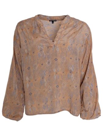 Black Colour Bluse Luna Argyle Sand