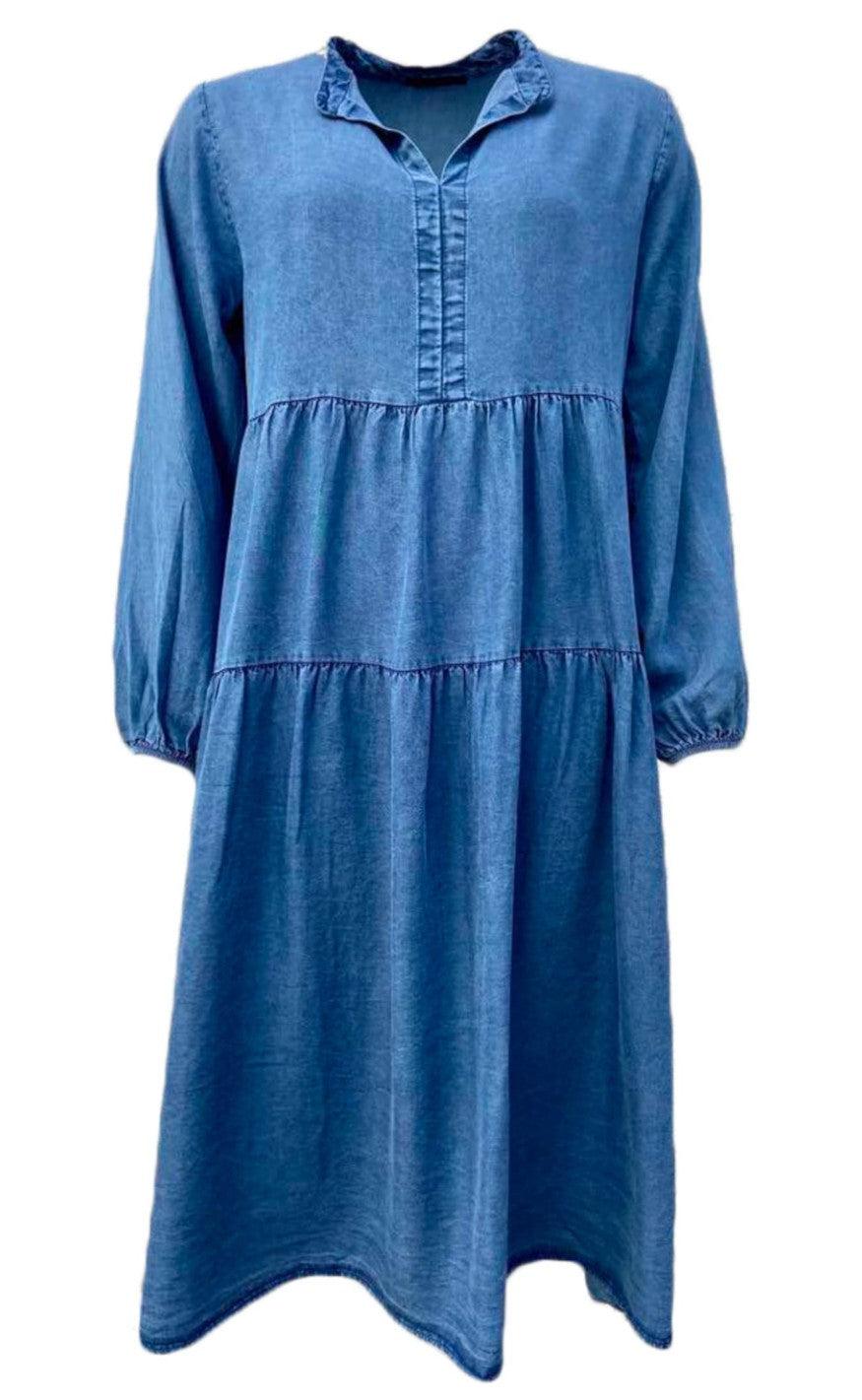 Black Colour Kjole Frigg Denim Denim Blue2