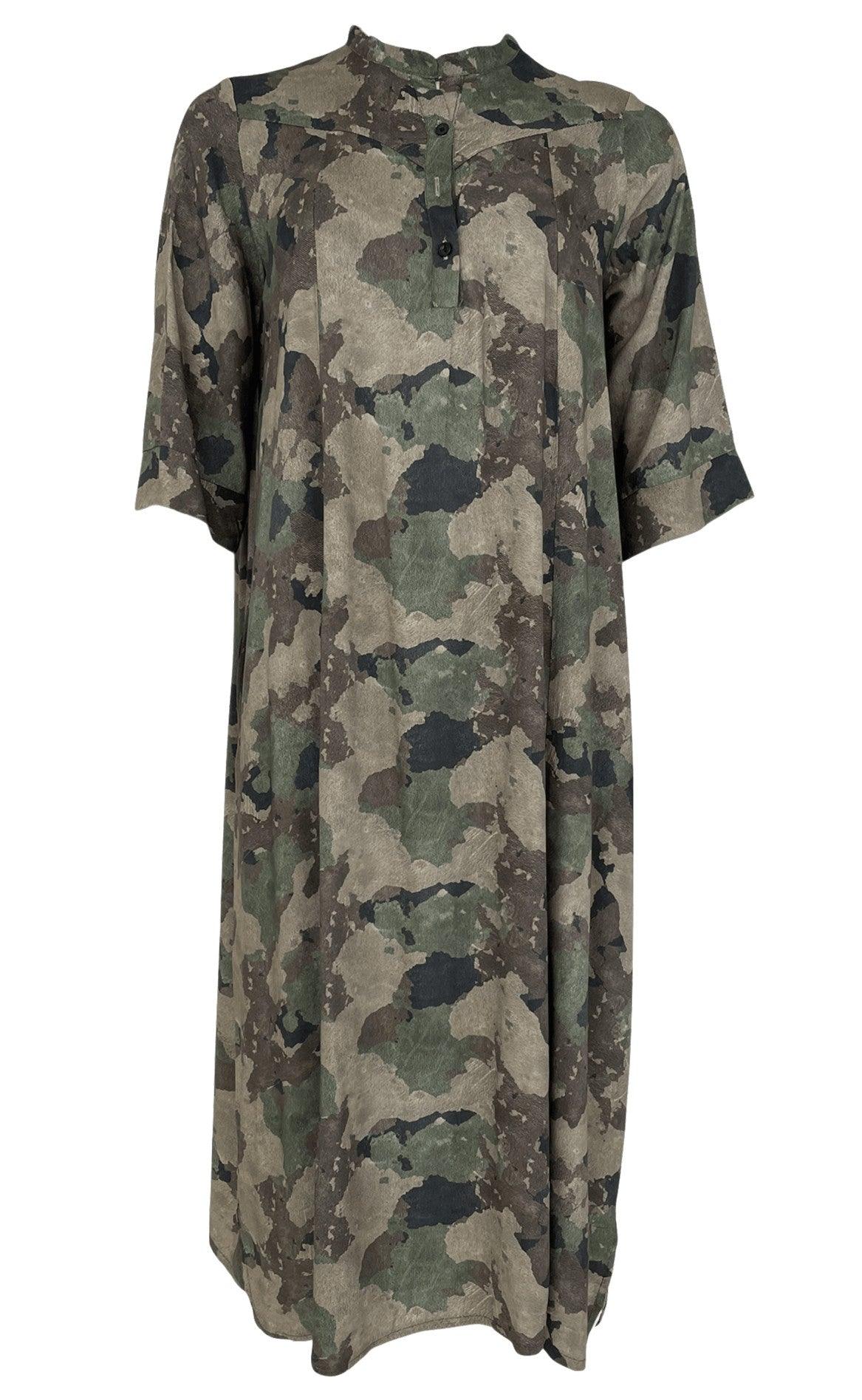 Black Colour Kjole Kenna Shirt Camouflage