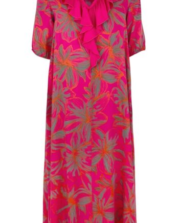 Black Colour Kjole Lily Printed Pink