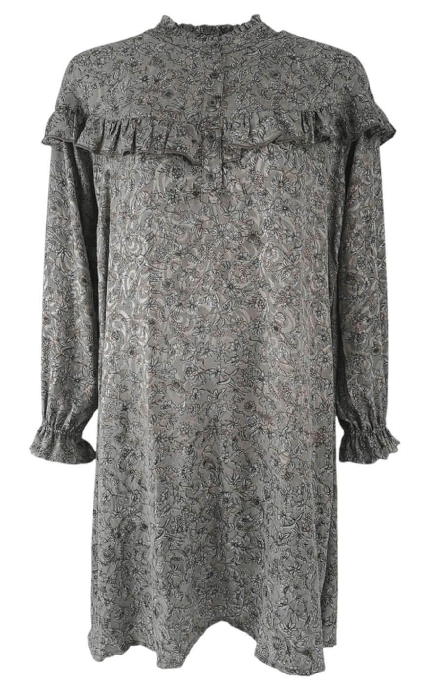 Black Colour Kjole Luna Frill Poetry Dove