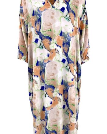 Black Colour Kjole Luna Kaftan Marble Peach
