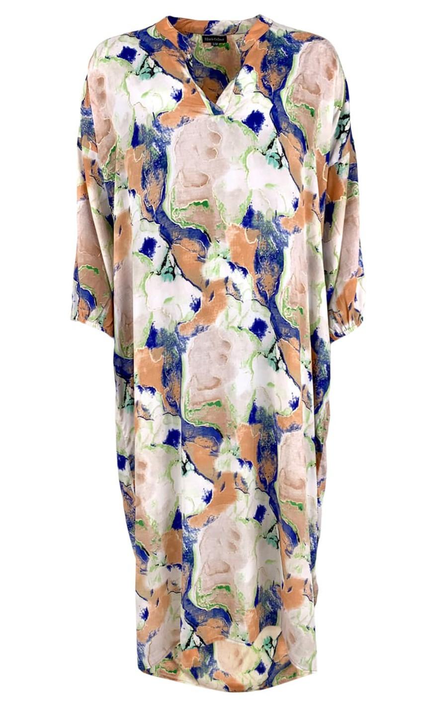 Black Colour Kjole Luna Kaftan Marble Peach