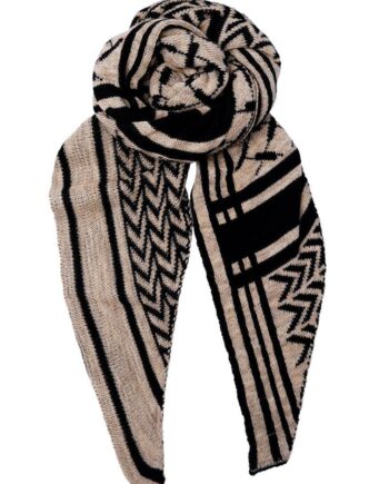 Black Colour Tørklæde Bex Triangle Latte
