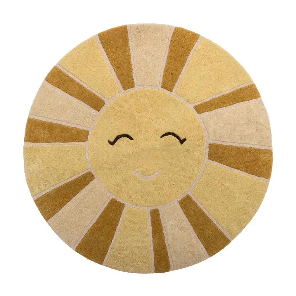 Sun Tæppe Gul Uld
