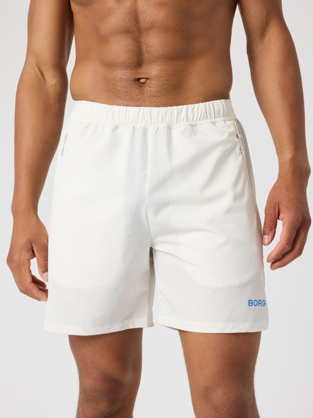 Borg Zip Shorts Brushed Nickel