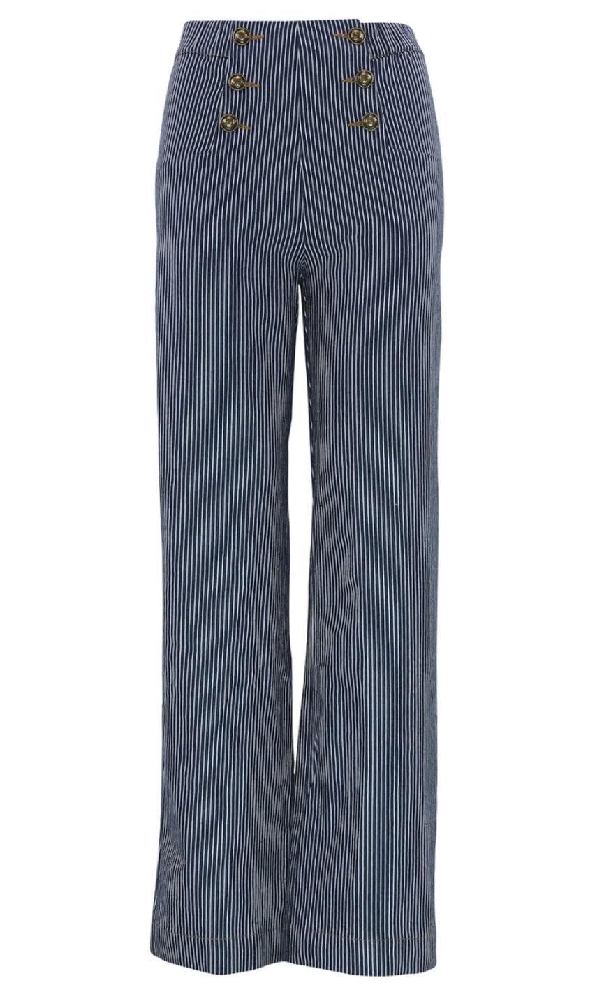 Continue Bukser Daniella Blue Stripe
