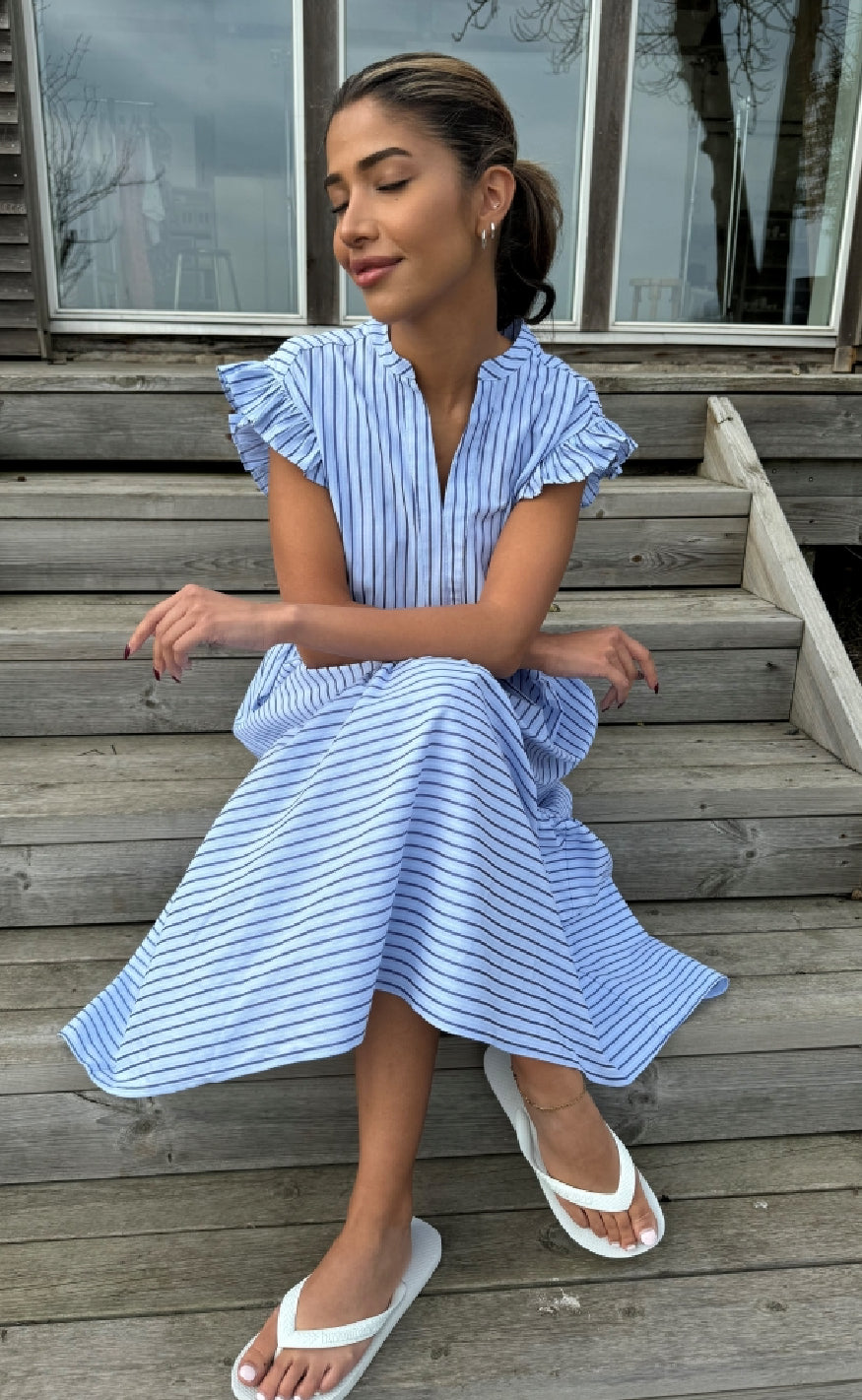 Continue Kjole Bea Blue Stripe