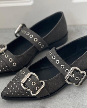 Copenhagen Shoes Ballerinaer Future Vibes Black Denim