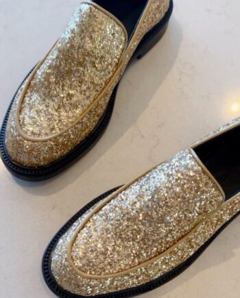 Copenhagen Shoes Loafers Loafer Gold Glitter