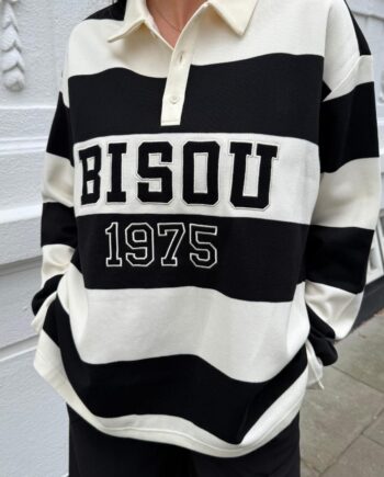 Cras Bluse Bisou Black White Stripe