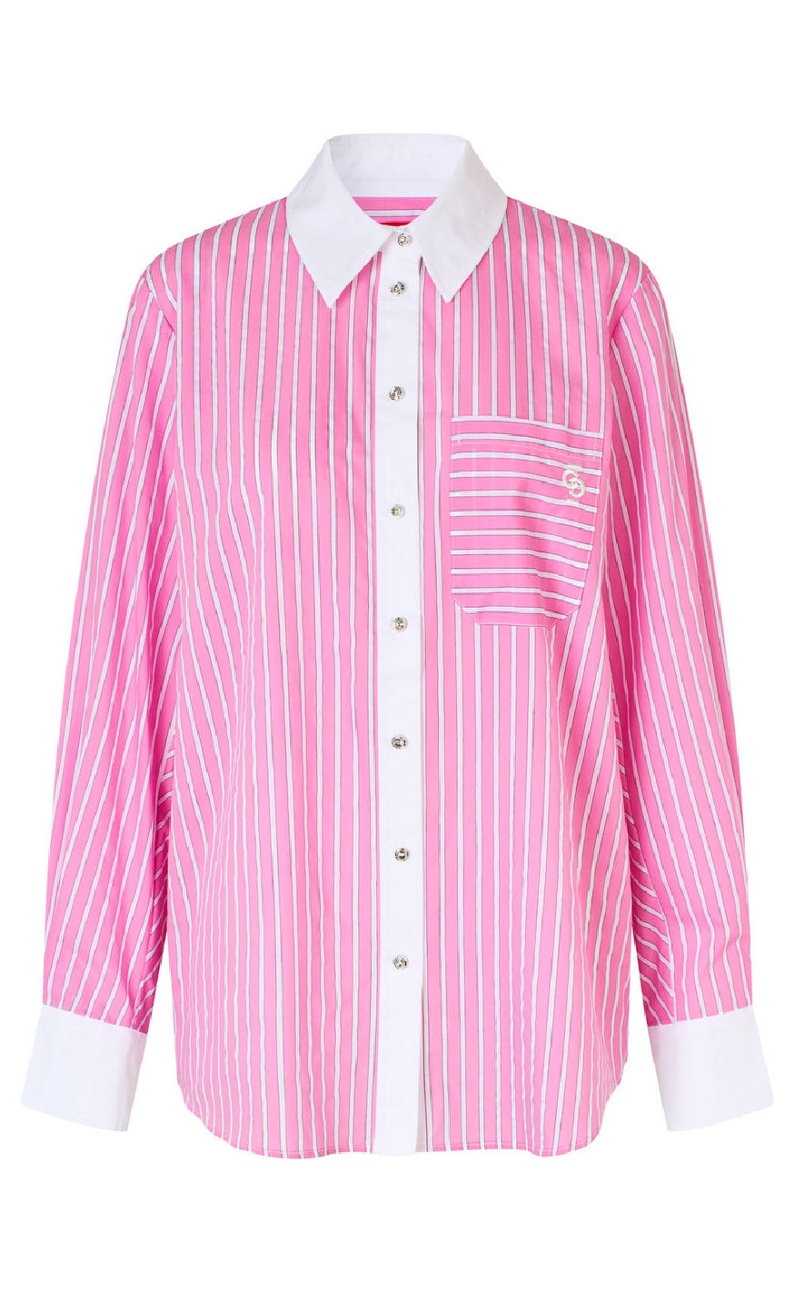 Cras Skjorte Brenda Pink Stripe