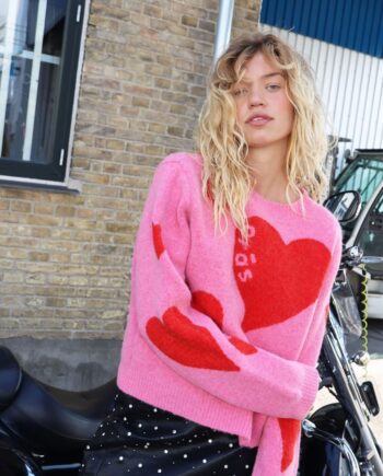 Cras Striktrøje Heart Pink Hearts