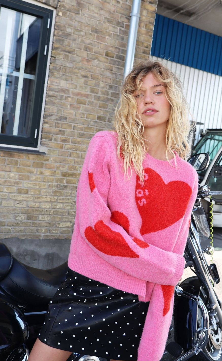 Cras Striktrøje Heart Pink Hearts