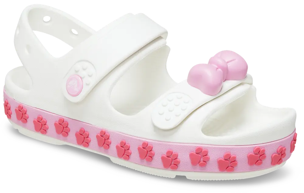 Crocband Cruiser Pet Sandal White Pink 23 24