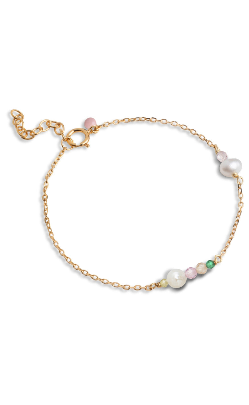 Enamel Copenhagen Armbånd Sofia Light Pink Khaki Green Peach Pearl