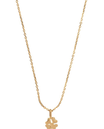 Enamel Copenhagen Halskæde Four-leaf Clower Gold Colour