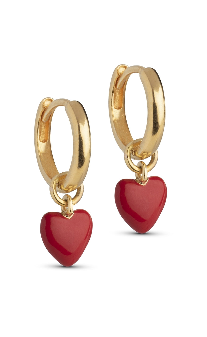 Enamel Copenhagen øreringe Amore Hoops Red