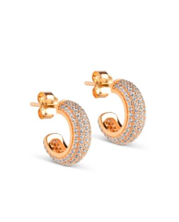 Enamel Copenhagen øreringe Hoops Mini Sparkling Luna Clear