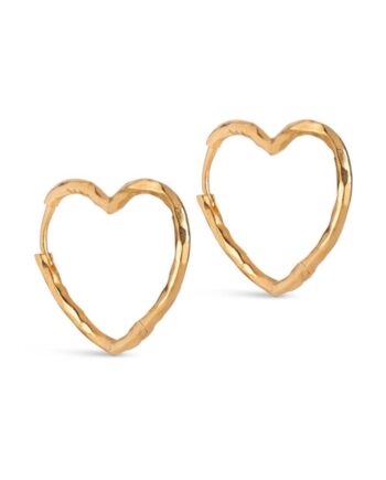 Enamel Copenhagen øreringe Organic Heart Medium Gold Colour