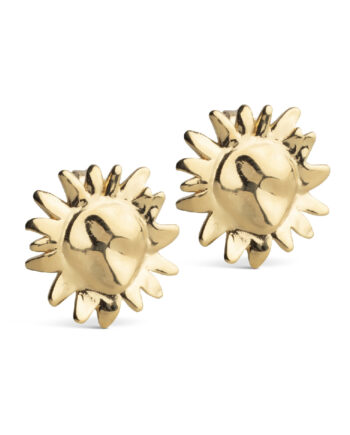 Enamel Copenhagen øreringe Studs Large Sunshine Gold Colour