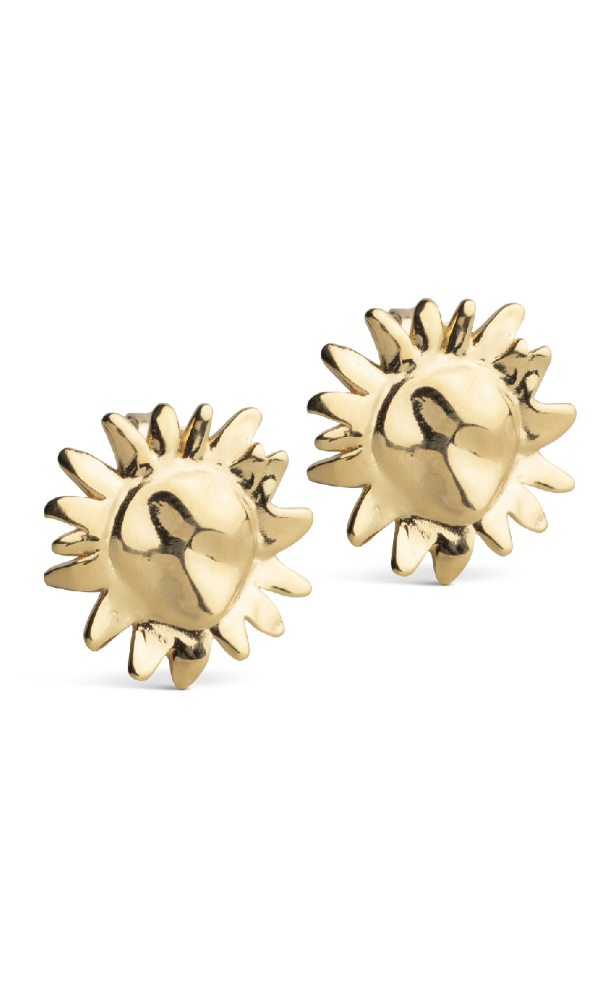 Enamel Copenhagen øreringe Studs Large Sunshine Gold Colour