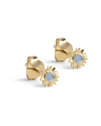 Enamel Copenhagen øreringe Studs Mini Sunshine Steel Blue