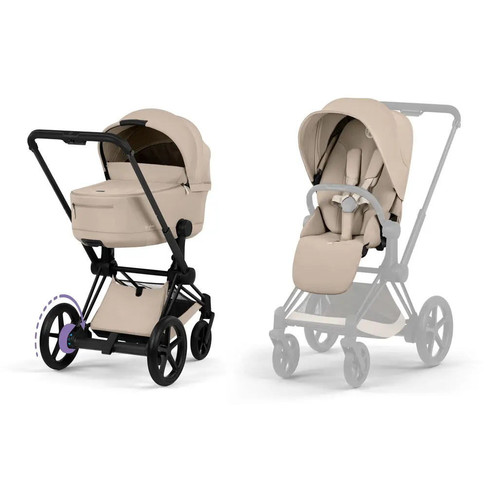 Epriam Kombivogn Black Inkl Liggedel Cozy Beige