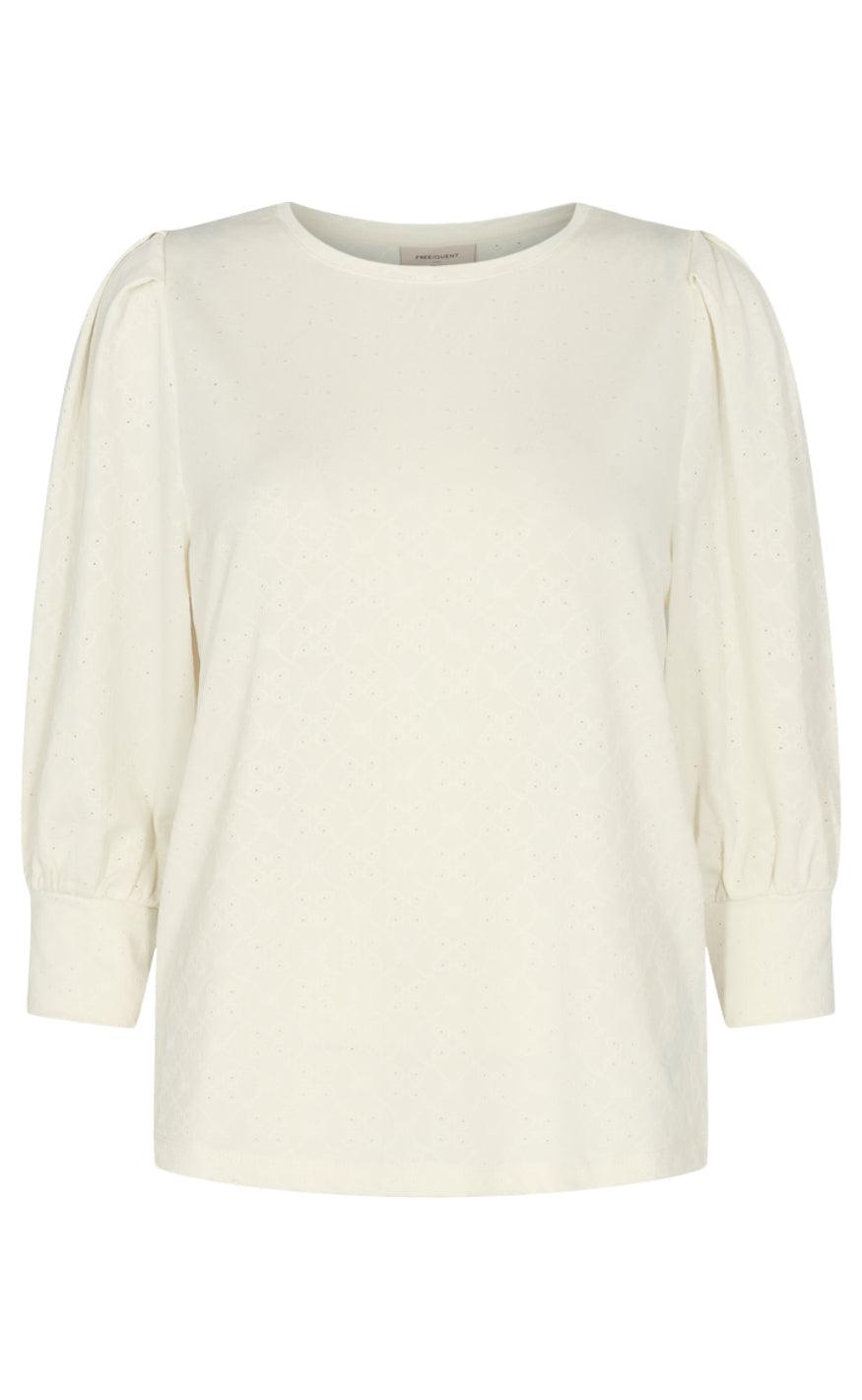 Freequent Bluse Blond Off  White