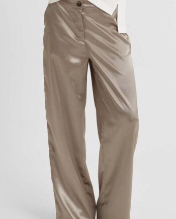Freequent Bukser Satin Desert Taupe Metallic