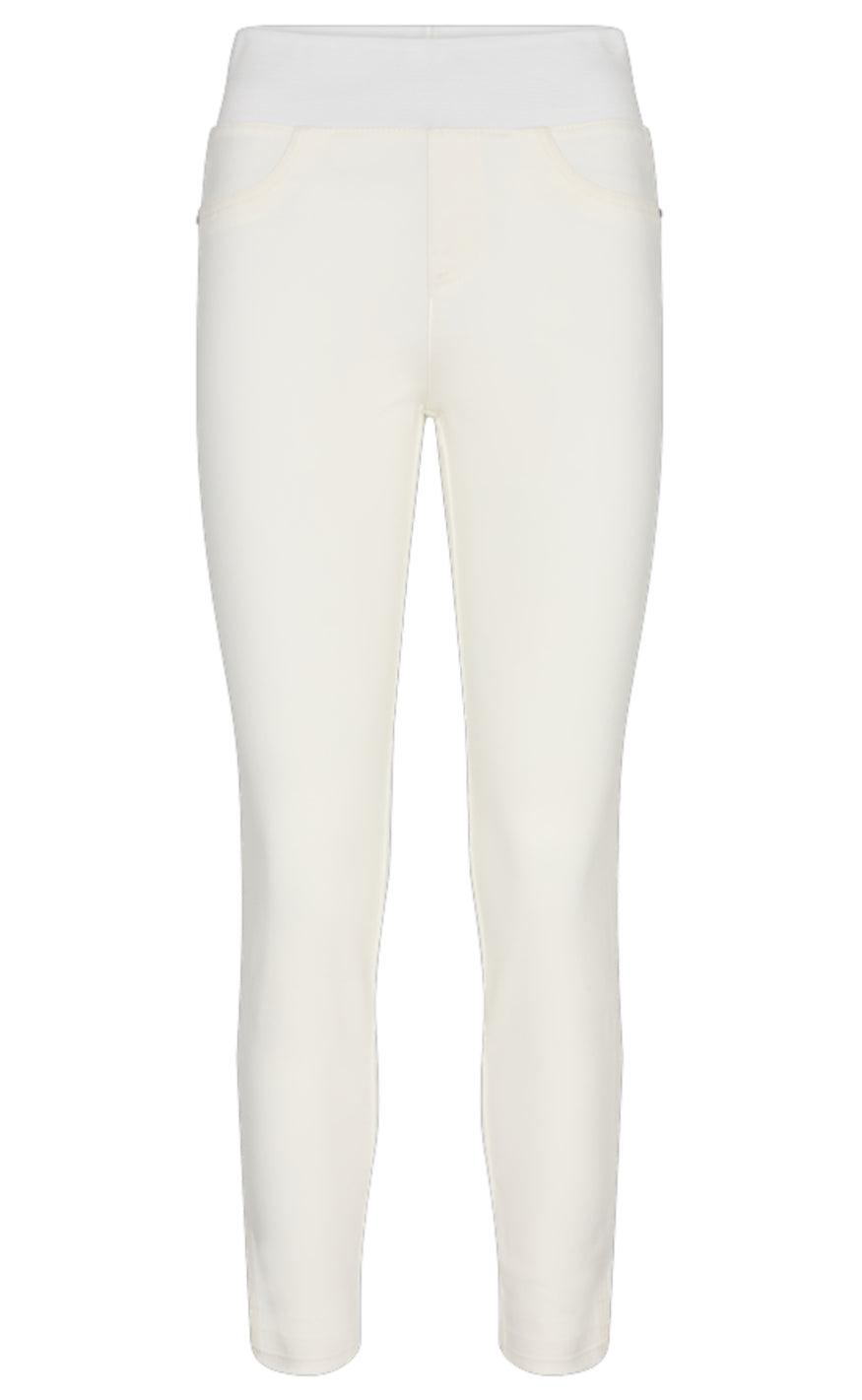 Freequent Bukser Shantal Ankle Raw Bright White Denim