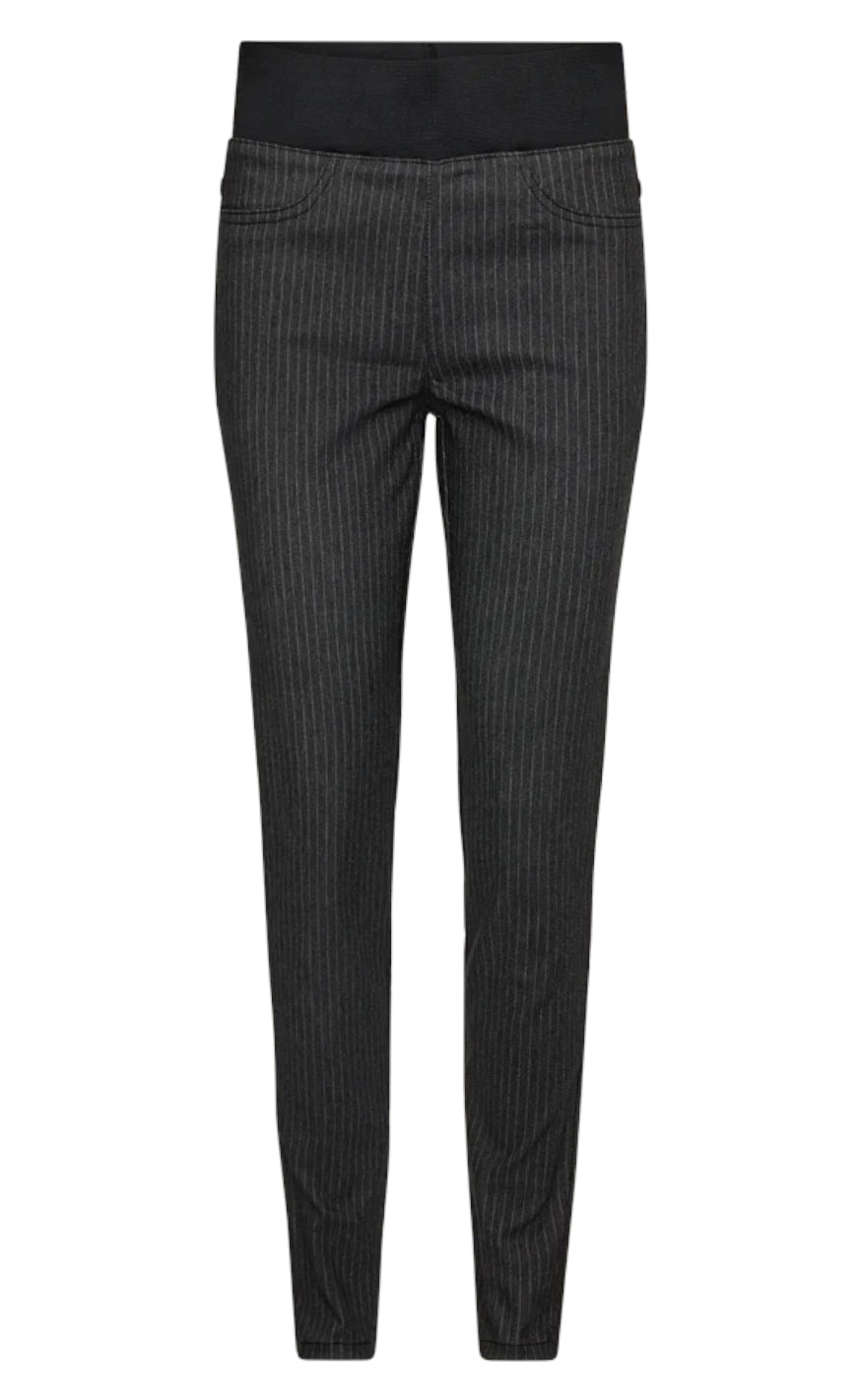 Freequent Bukser Shantal Dark Grey Mel Star Off-white