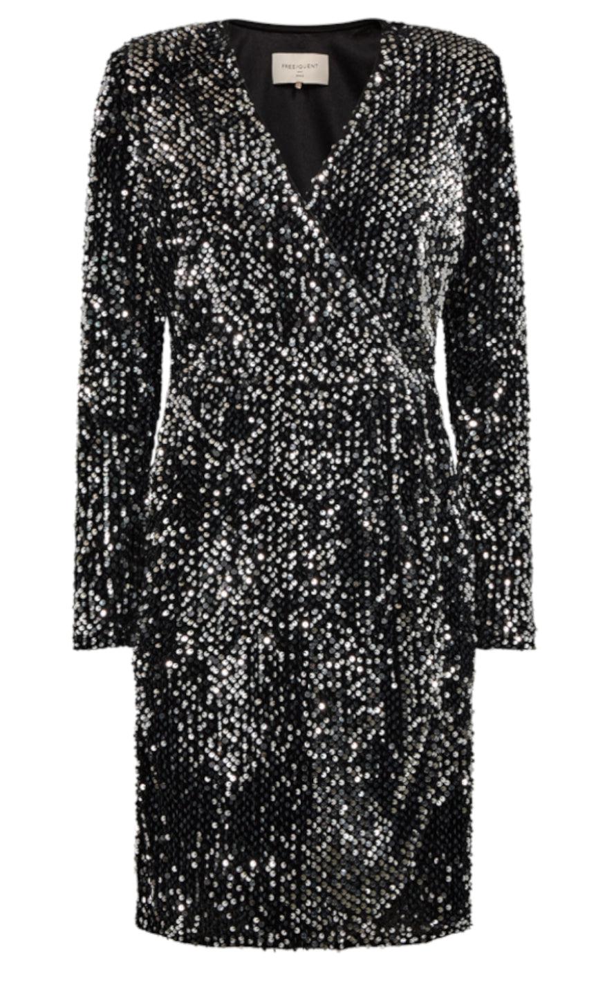 Freequent Kjole Evaly Black    Silver