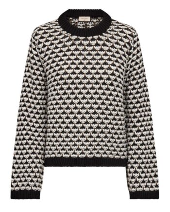 Freequent Pullover Flippy Black    Off White