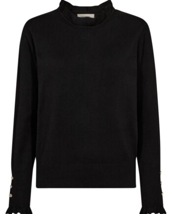 Freequent Pullover Katie Frill Black