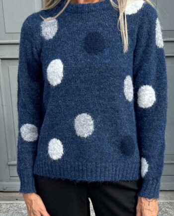Freequent Pullover Louisa Vintage Indigo Melange    Grey Melange