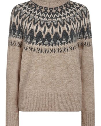 Freequent Pullover Merla Silver Mink With Grey Mel