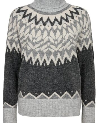 Freequent Pullover Pullover Merla Dark Grey Mel    Light Grey Mel