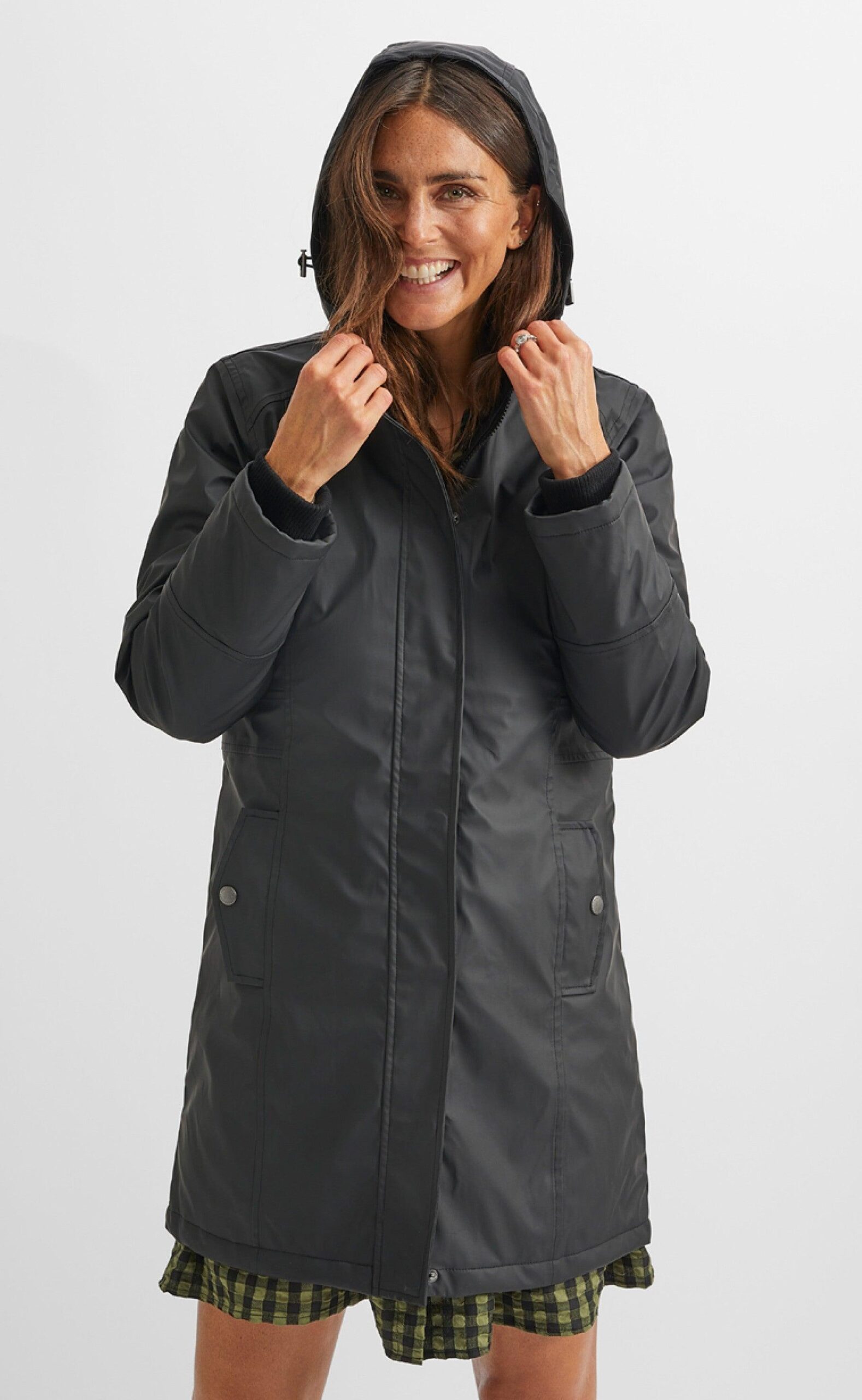 Freequent Regnjakke Waist Black