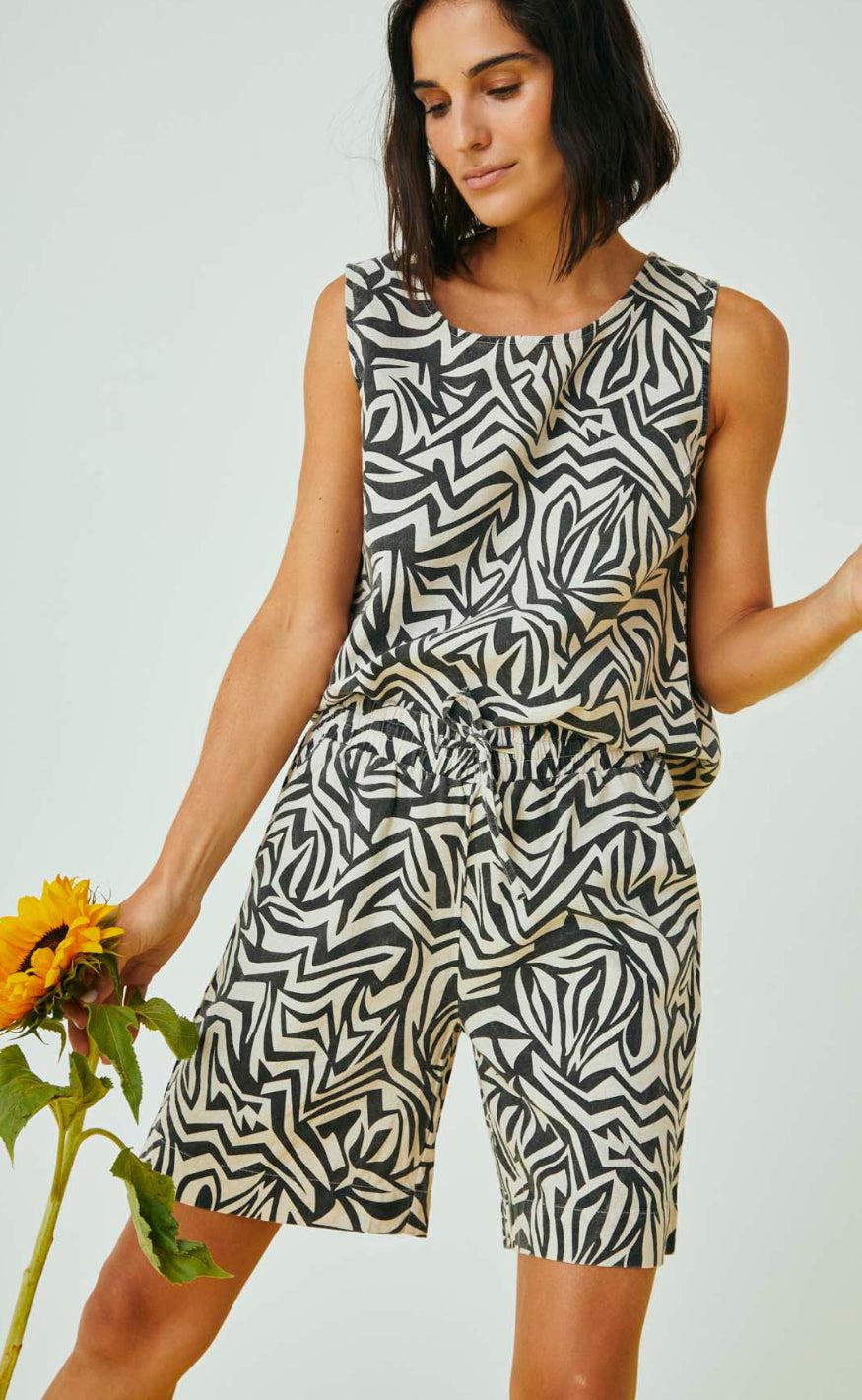 Freequent Top Lava Moonbeam Melange    Black