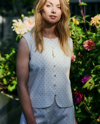 Freequent Vest Anya Star Off-white    Black