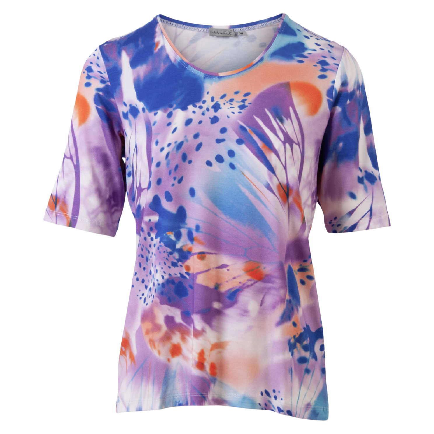 Gabriella Dame Kortærmet Bluse Lilac 50