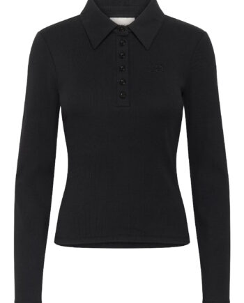 Gestuz Bluse Drew Ls Polo Black
