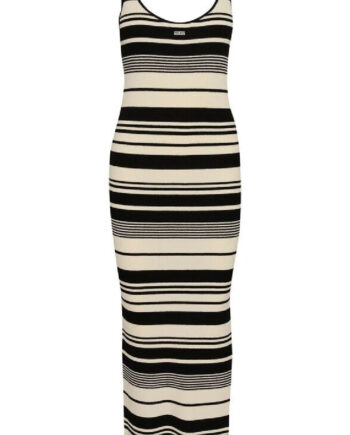 Gestuz Kjole Stela Black Birch Striped