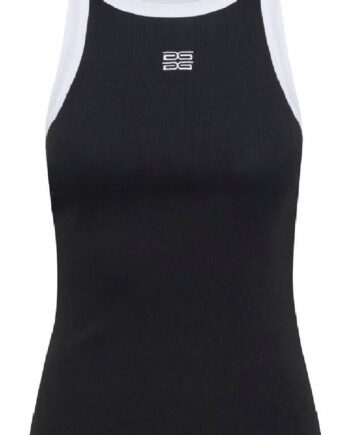Gestuz Top Drew Contrast Logo Black