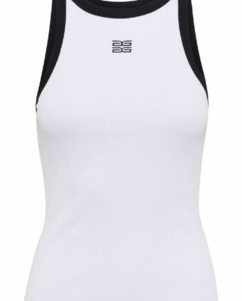 Gestuz Top Drew Contrast Logo Bright White