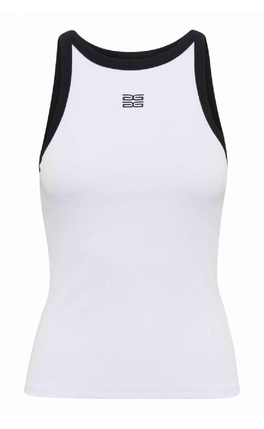 Gestuz Top Drew Contrast Logo Bright White