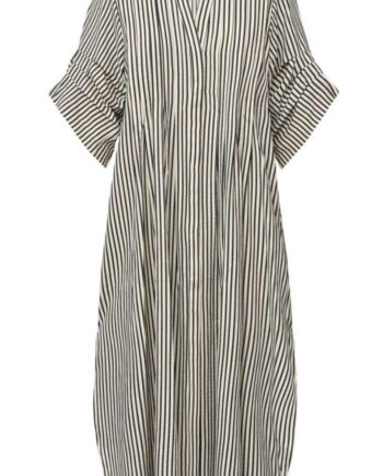Gossia Kjole Alexa Creme Black Stripes