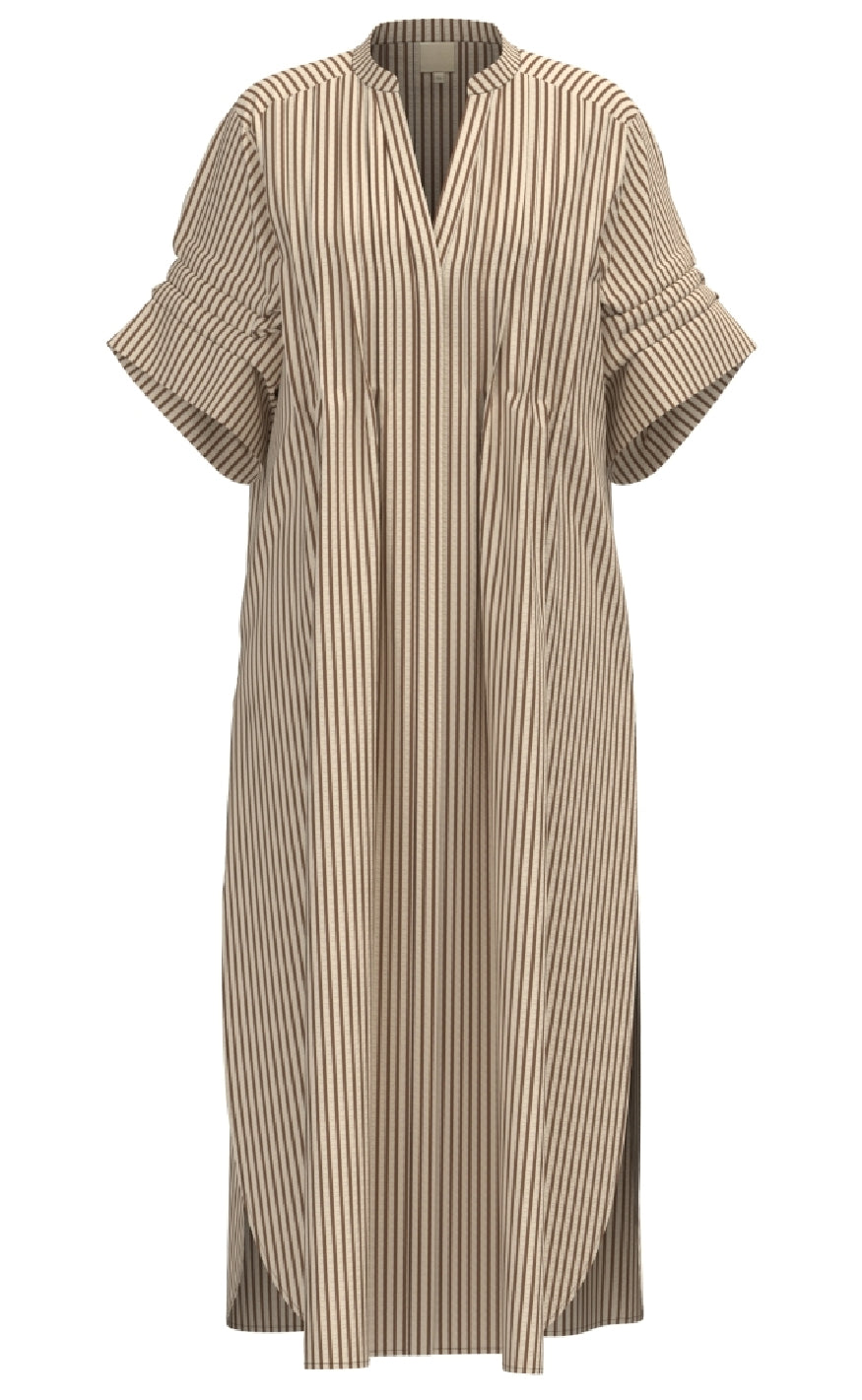 Gossia Kjole Alexa Creme Brown Stripes